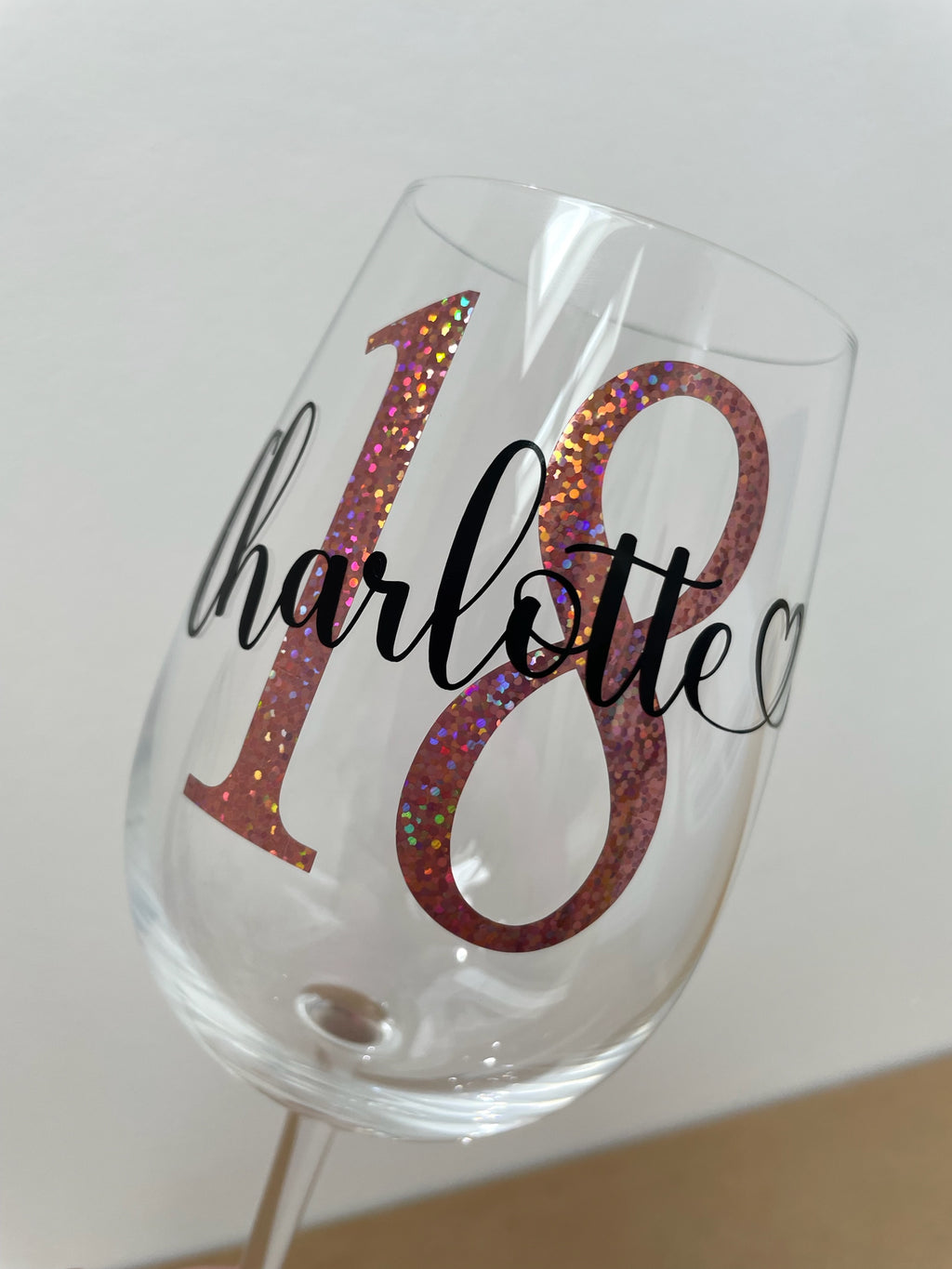 Personalised Birthday Glass – Custom Name & Age Wine Glass or Tumbler