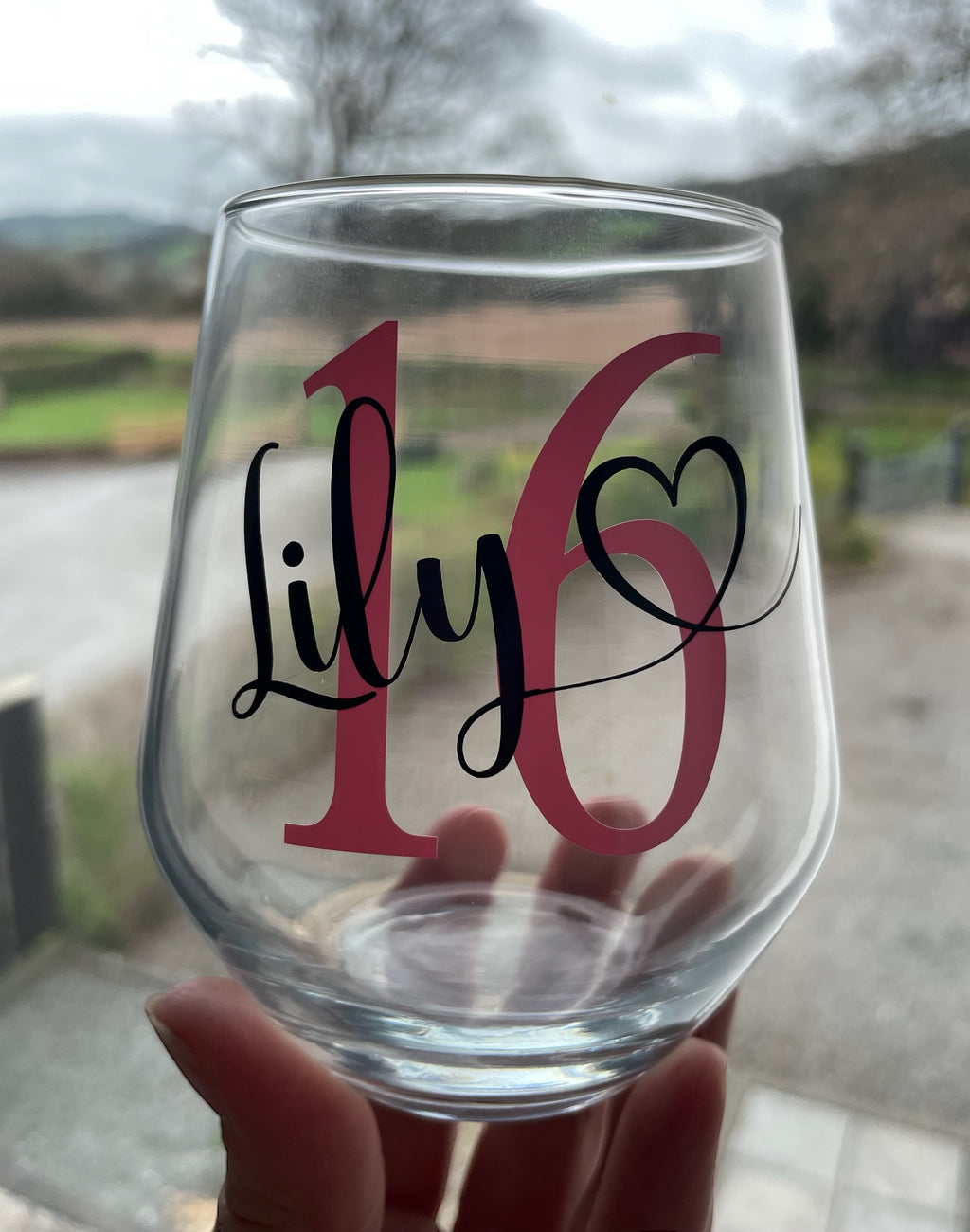 Personalised Birthday Glass – Custom Name & Age Wine Glass or Tumbler