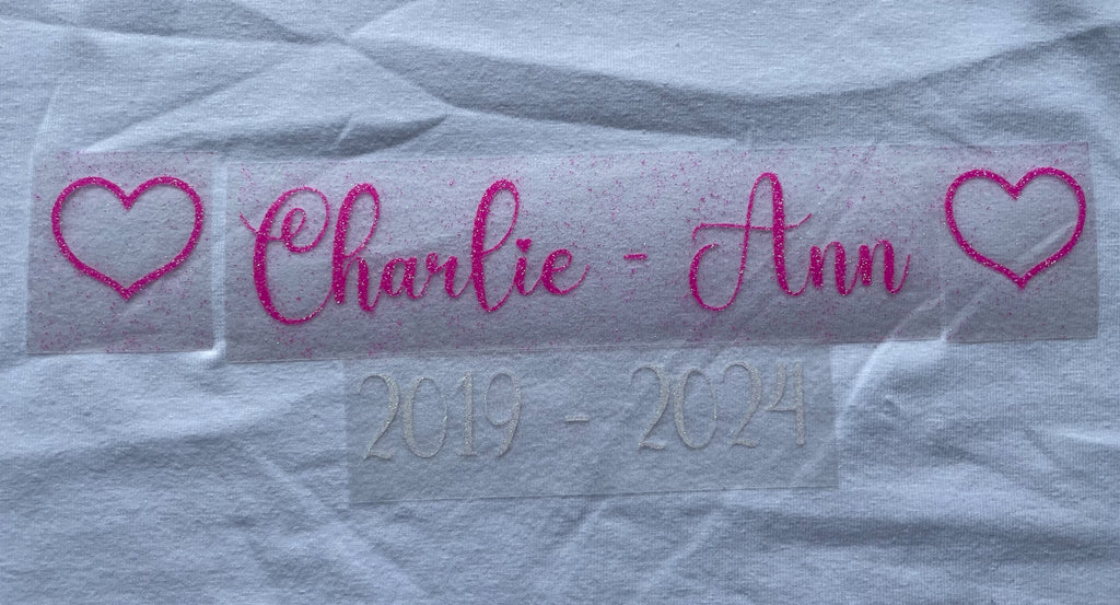 Personalised School Leavers Iron-On Name Decals – Custom Vinyl Stickers for Hoodies, T-Shirts & Jumpers