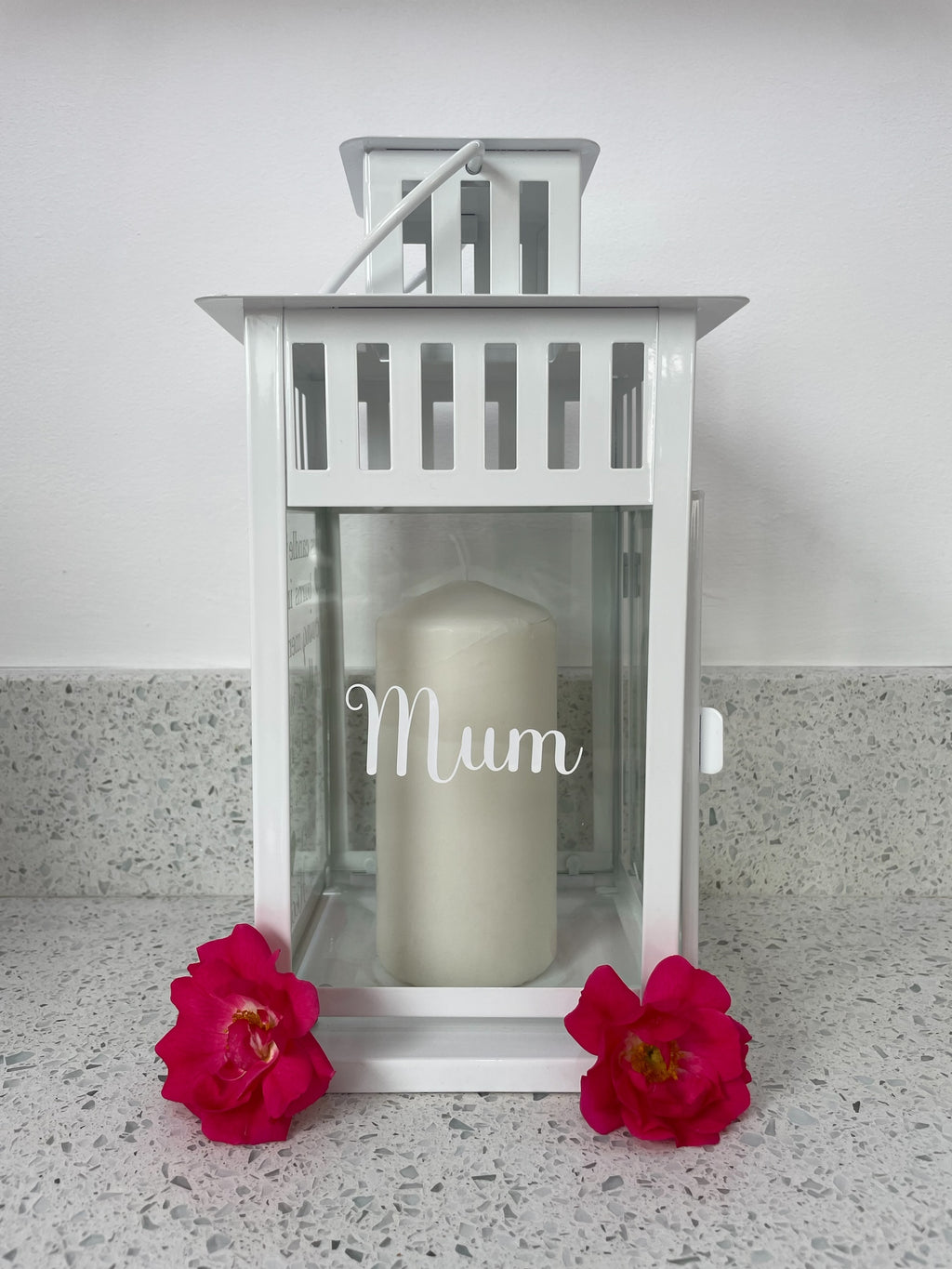 Personalised Memory lantern, Wedding Candle, Centre Piece, To Our Loved Ones