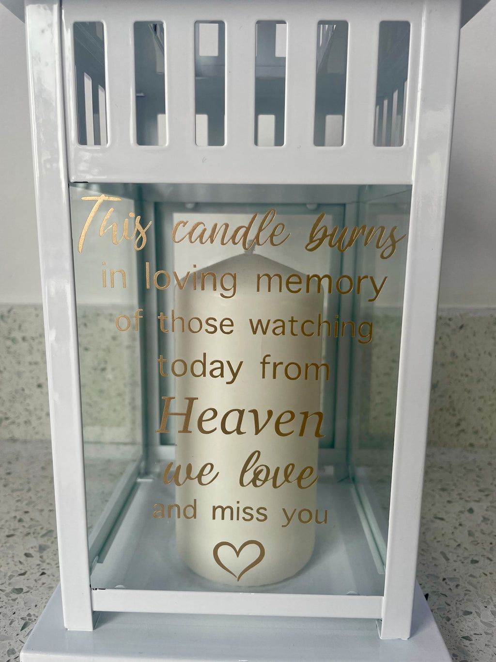 Personalised Memorial Wedding Lantern: Remembrance Candle Center piece