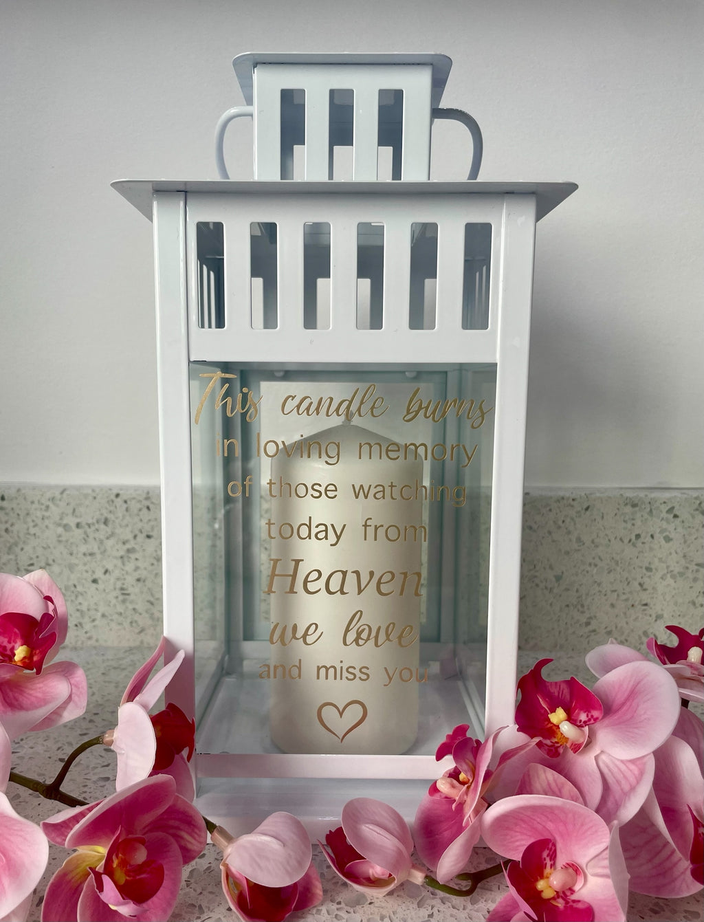 Personalised Memorial Wedding Lantern: Remembrance Candle Center piece