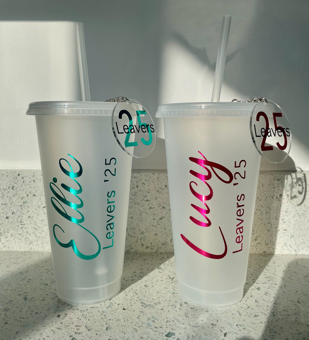 Personalised School Leavers Cold Cups – Custom Name Graduation Cups for Class of 2026