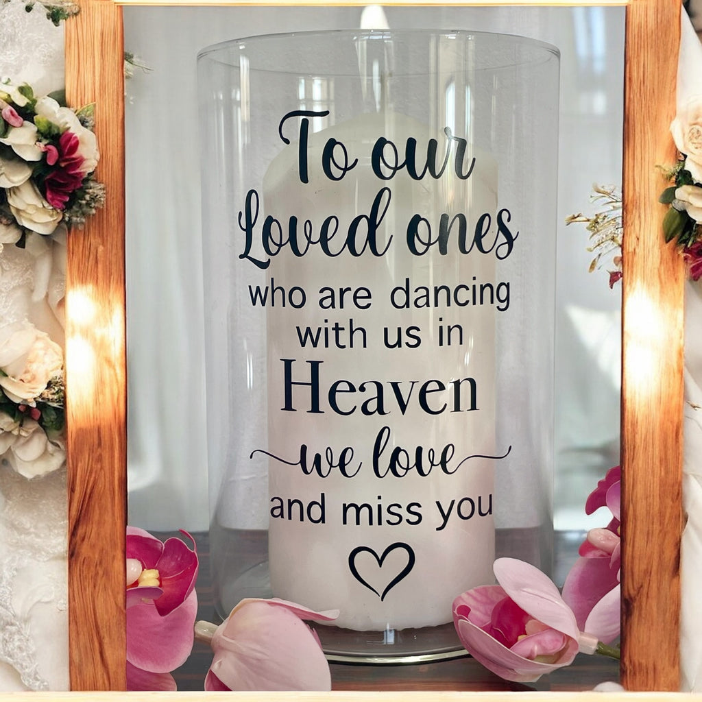 Personalised Memorial Wedding Candle Holder | Tribute Candle for Loved Ones