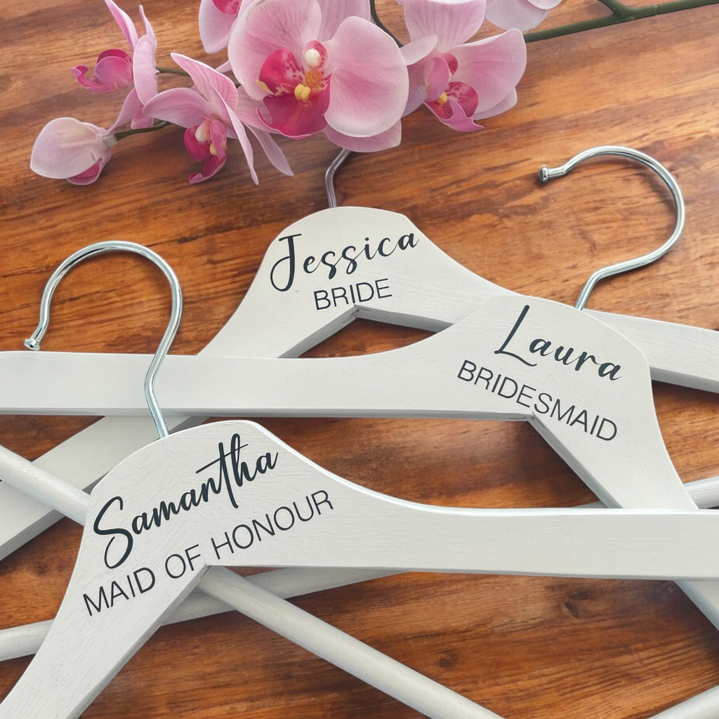 Personalised Wedding Hanger Decal / Custom Bridal Hanger Vinyl Transfer