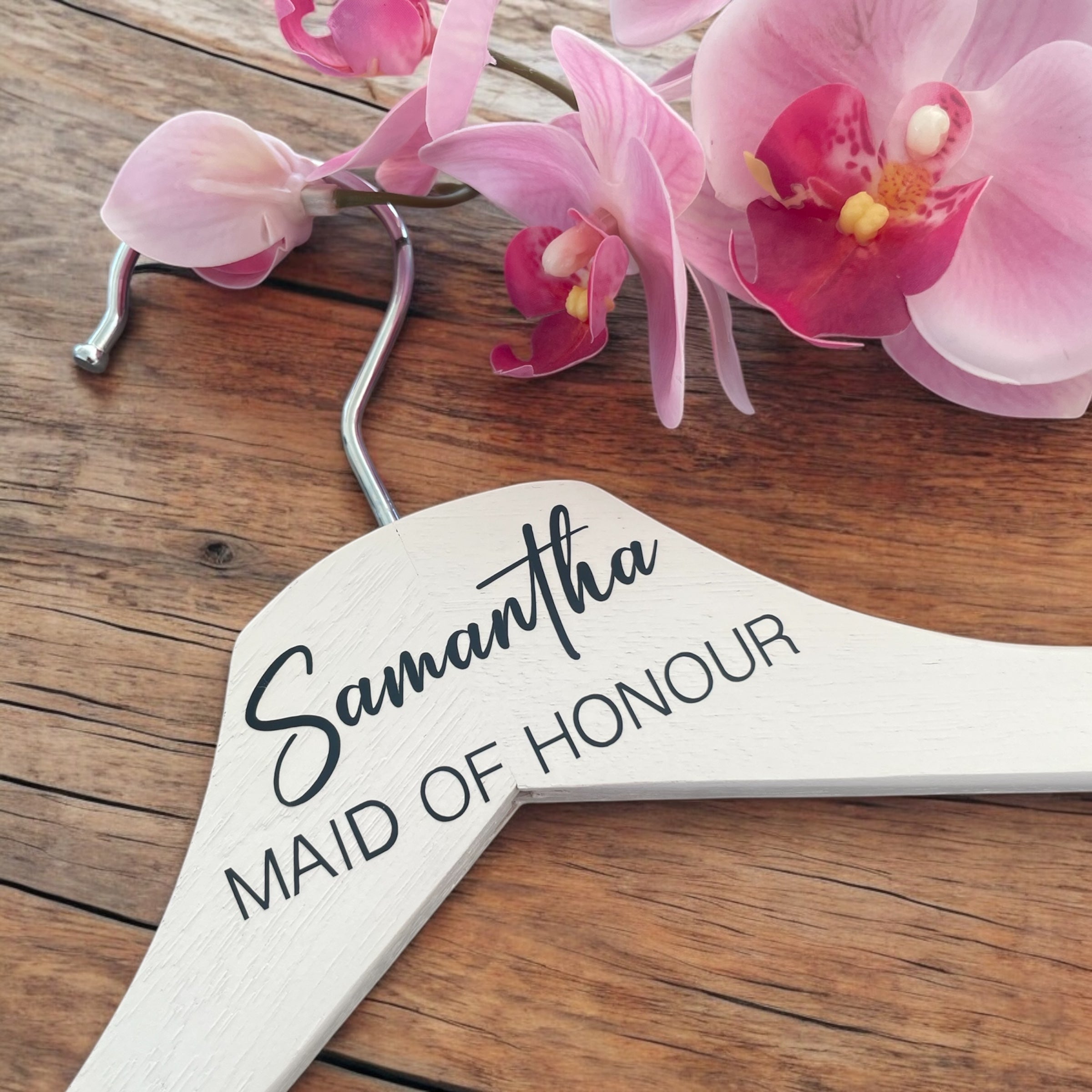 Personalised Wedding Hanger Decal / Custom Bridal Hanger Vinyl Transfer