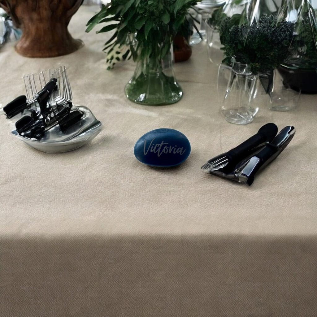 Personalised Engraved Pebbles | Wedding Favours & Place Names | Custom Stone Keepsake | Rustic Table Décor