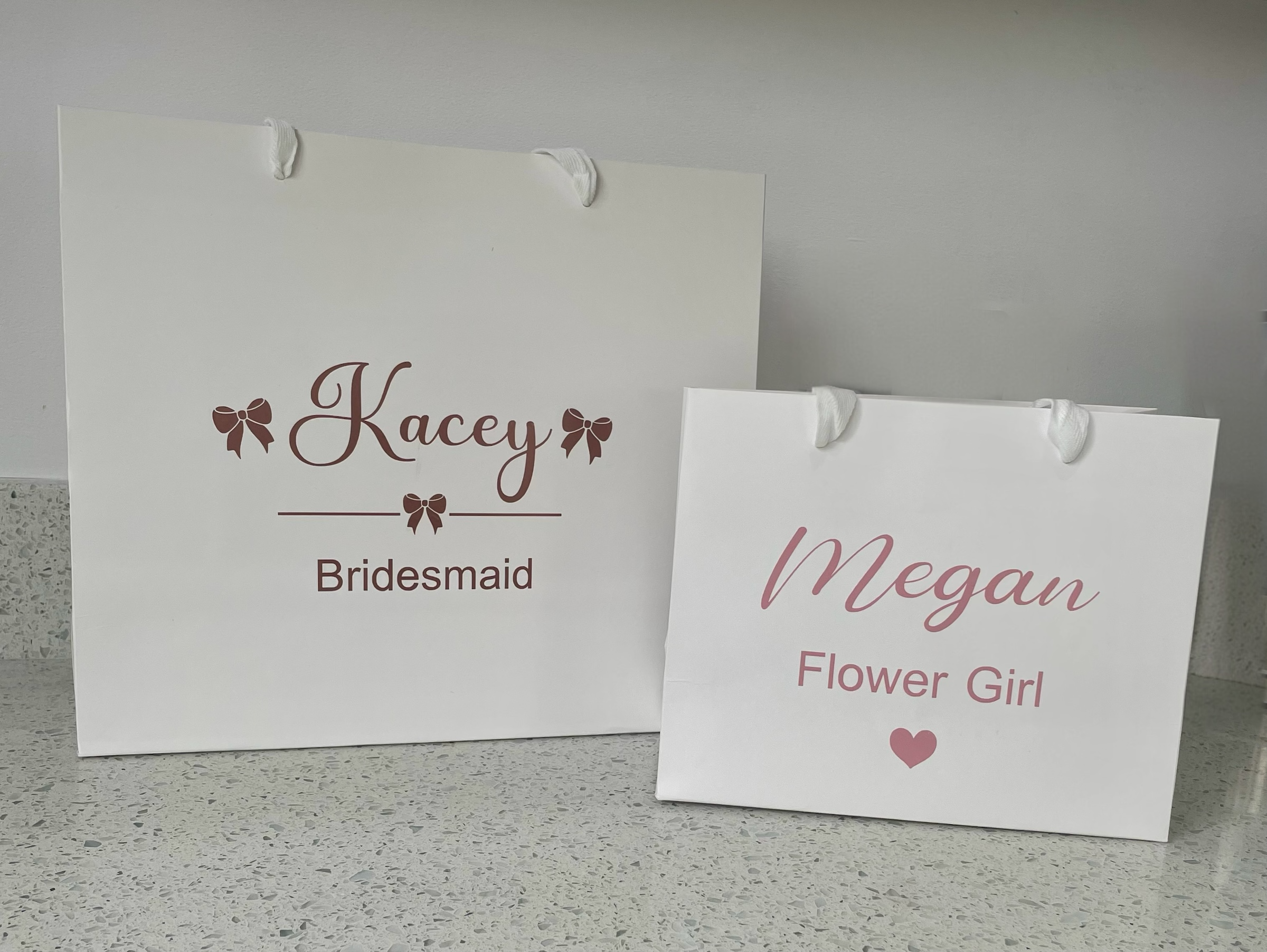 Personalised Wedding Party Gift Bags | Custom Bridal Party Bags with Name & Role