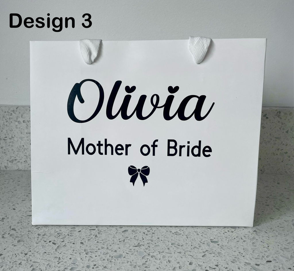 Personalised Wedding Party Gift Bags | Custom Bridal Party Bags with Name & Role