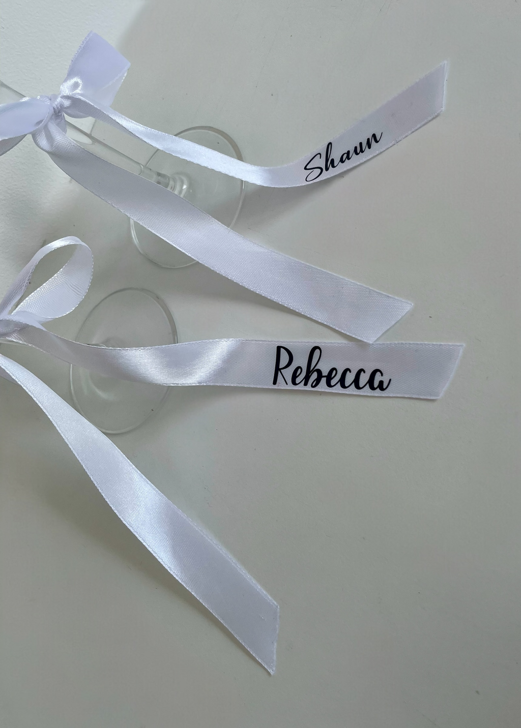 Personalised Satin Ribbon – Custom Name Printed Ribbon in Choice of Colours