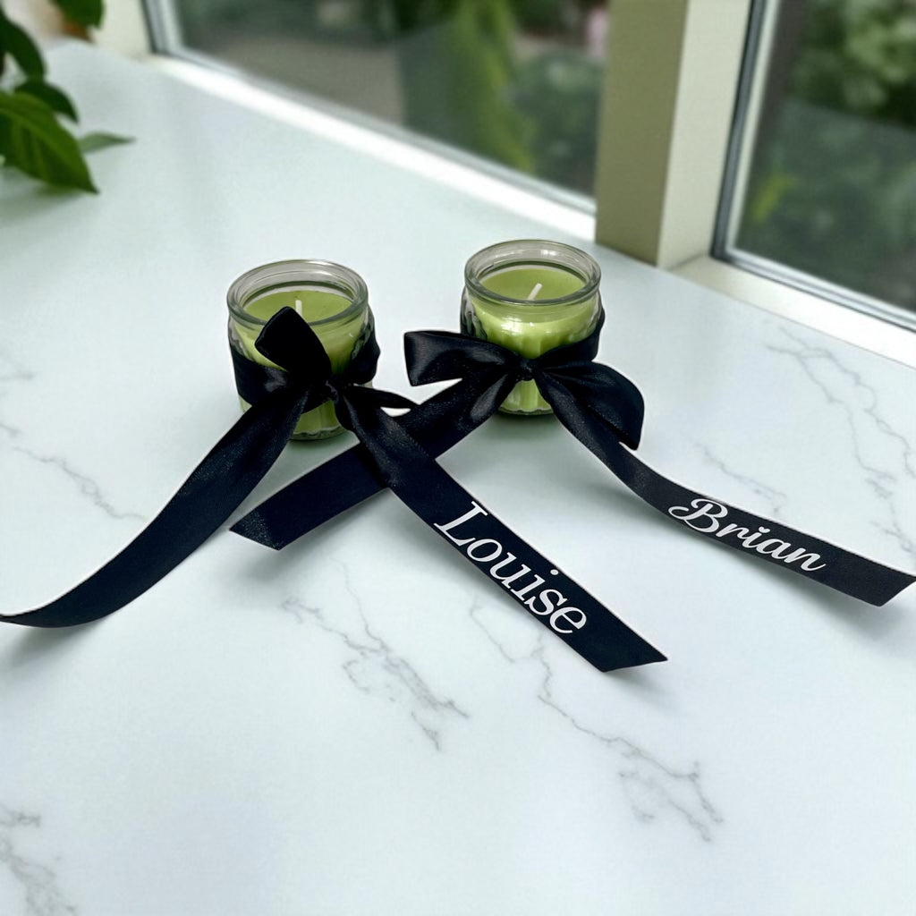 Personalised Satin Ribbon – Custom Name Printed Ribbon in Choice of Colours