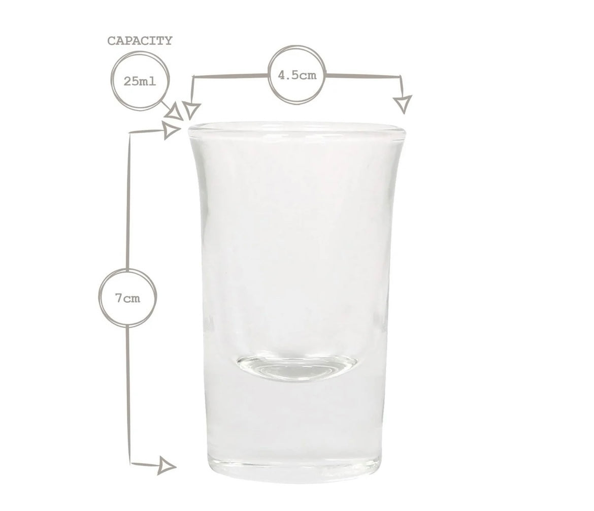 Personalised Age Shot Glass – Custom Birthday Gift with Any Age & Vinyl Colour Option