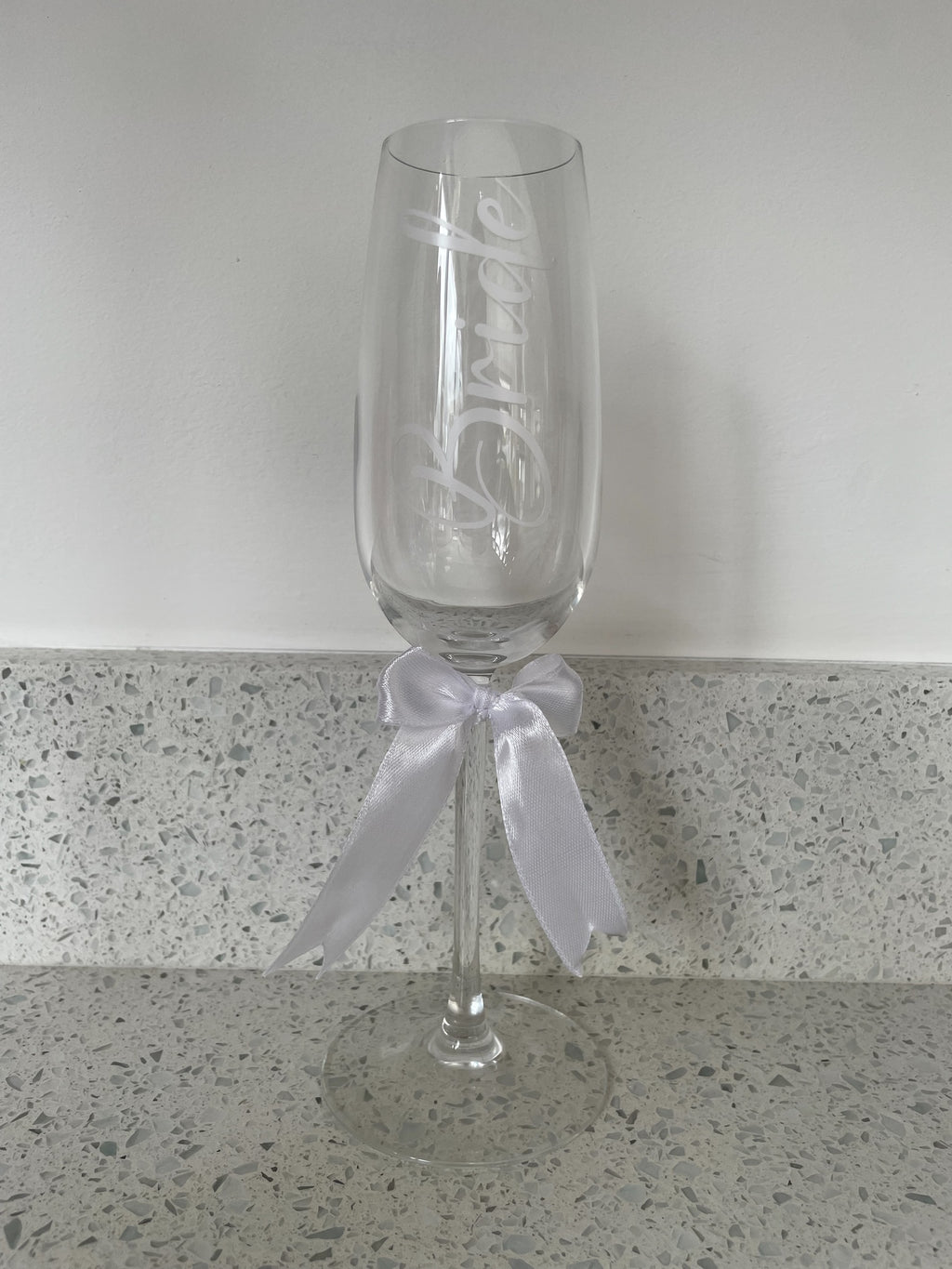 Personalised Wedding Champagne Flutes: Bride & Groom Keepsake with Date Ribbon