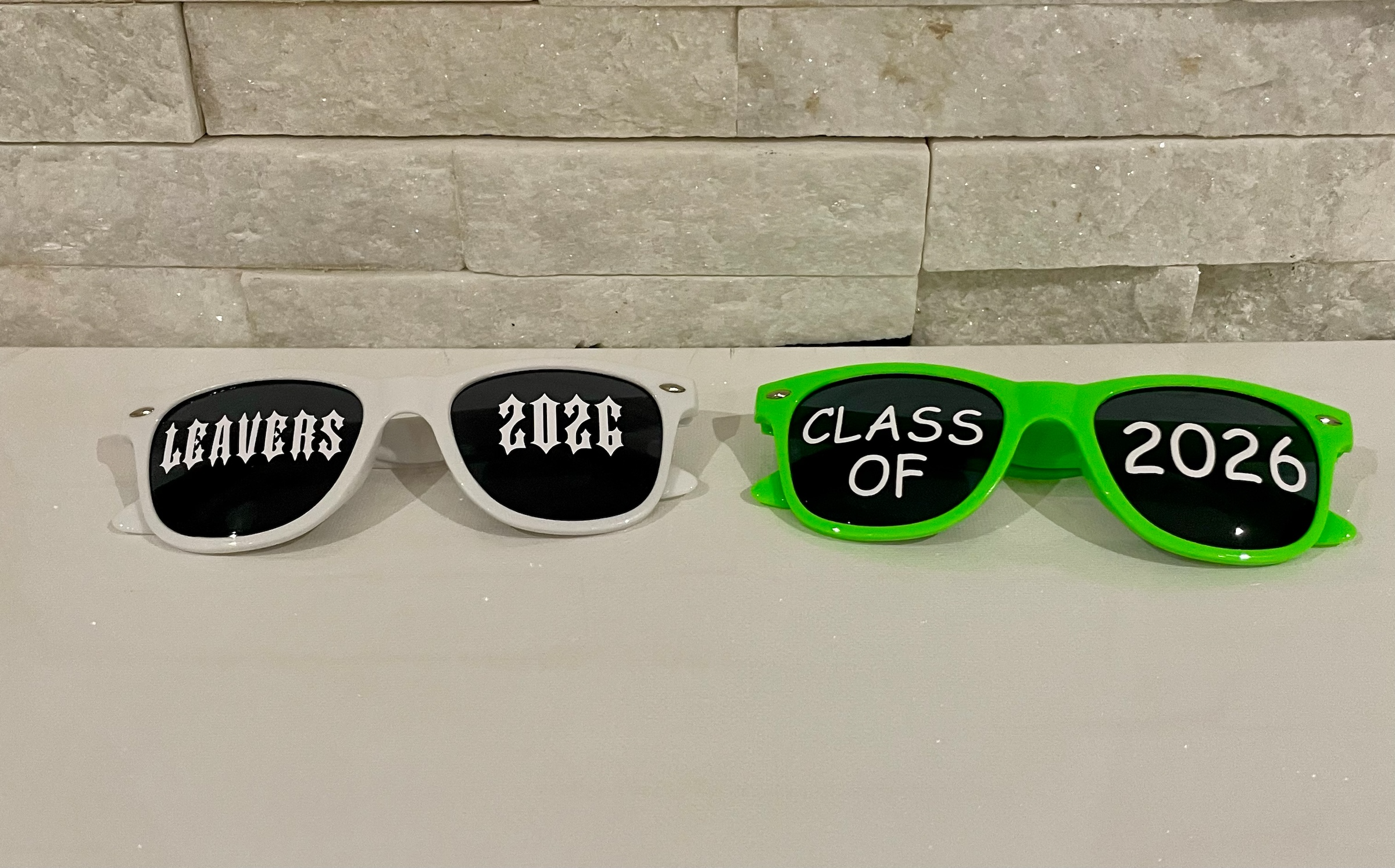 Personalised Leavers/Prom 2026 Sunglasses | Custom Text & Colours