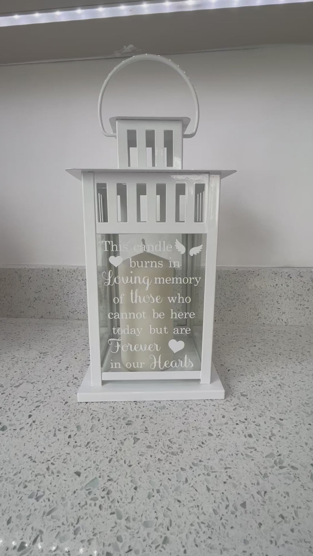 Personalised Memorial Lantern: Wedding Memory table piece